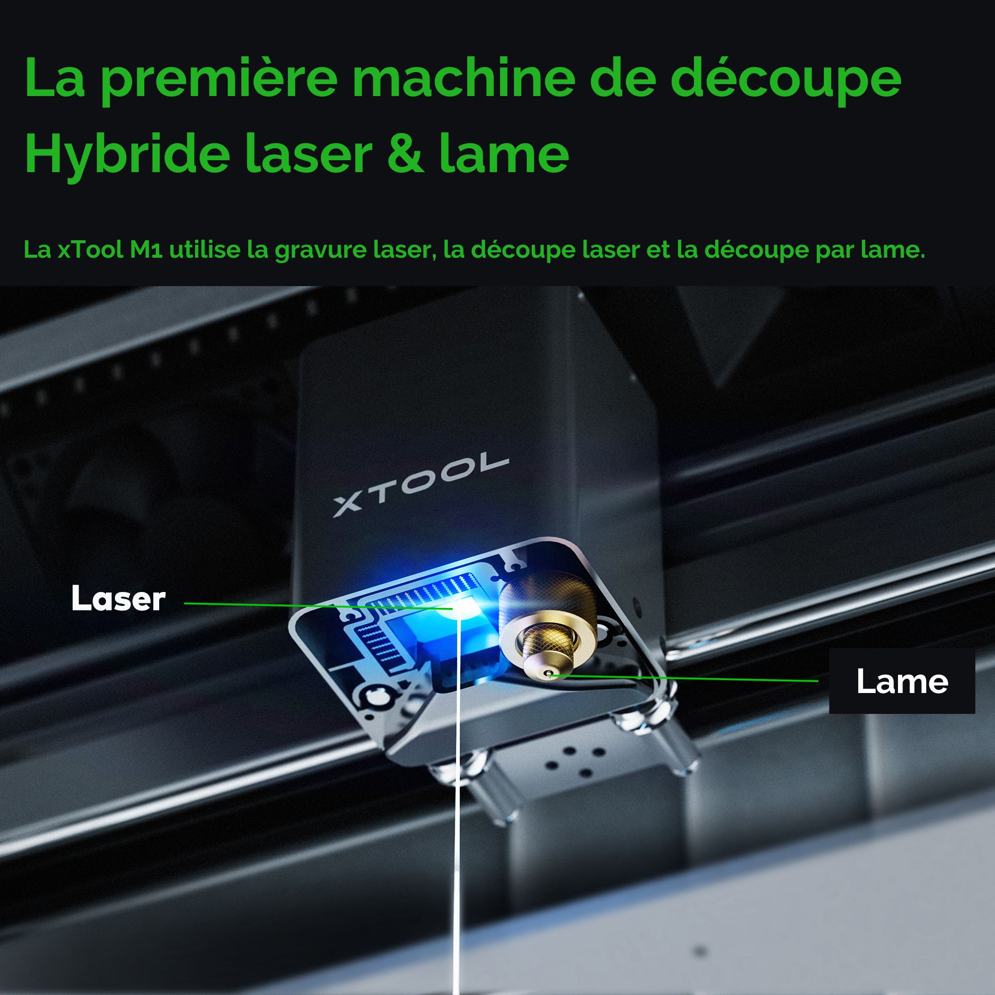 xTool M1 10W basic - Machine de découpe laser et lame - Ankersmit