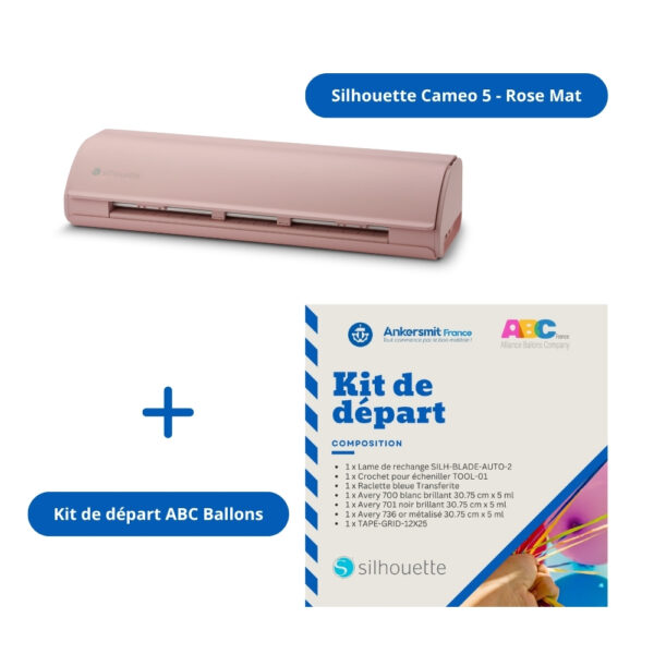 Silhouette Cameo 5 Rose Mat + Kit de départ - ABC Ballons