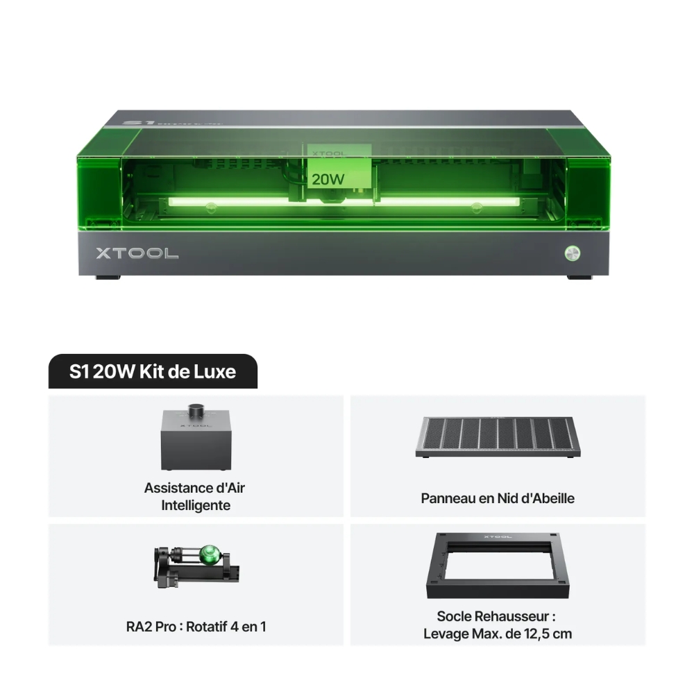 xTool S1 20W - Kit de luxe