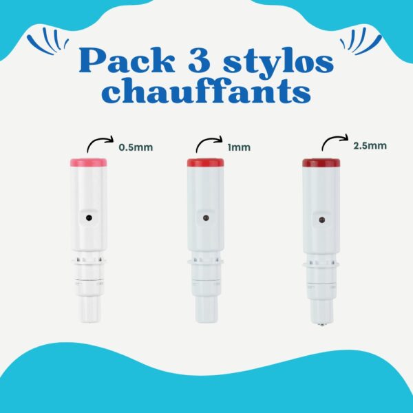 Pack 3 Stylos chauffants